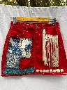 Crimson Canvas Skirt
