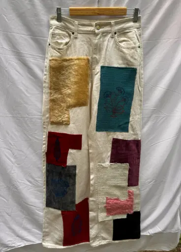 Bohemian Canvas Patchwork Jeans
