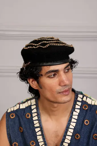 Pardesi Beret - Chains Black